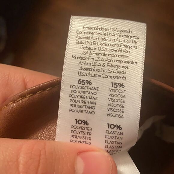 Mother The Insider Ankle Faux Leather Cropped Brown Pants Modern NWT - Picture 12 of 16